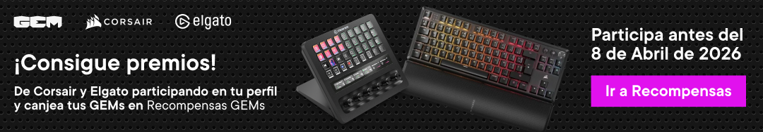 Consigue premios de Corsair y Elgato participando y canjea tus GEMs en Recompensas GEMs